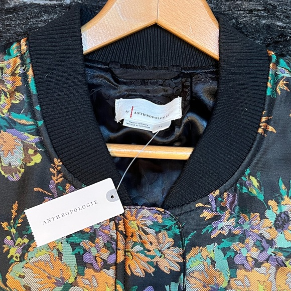 Anthropologie Black Floral Jacket - Picture 6 of 11